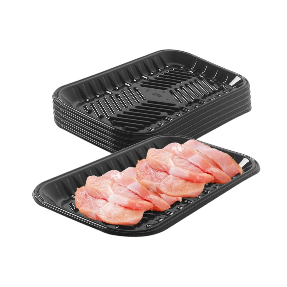 zoho_img_5892498000006956183 #10S Black Pet Plastic Meat Tray 10.75