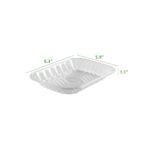 #2P Clear Pet Plastic Meat Tray, 5.9'' X 8.3