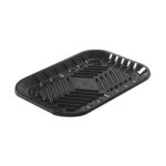 #2S Black Pet Plastic Meat Tray 5.9'' X 8