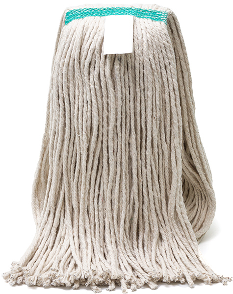 Prime Source® #24 Cotton Narrow Band Cut End 4-Ply Mop Head, White