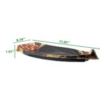 Black Boat-Shaped Sushi Tray (Base) - Image 2
