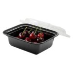 12 oz. Rectangular Microwavable Container with Lid - Image 2