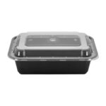 24 oz. Rectangular Microwavable Container with Lid