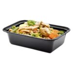 24 oz. Rectangular Microwavable Container with Lid - Image 2